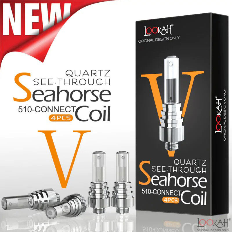 Lookah Seahorse Coil 5 Quartz (4 Pack)