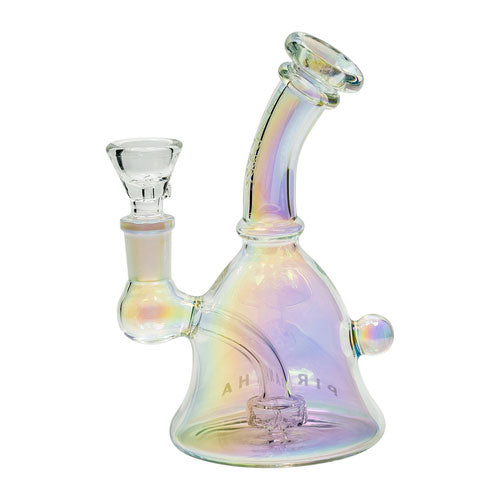 Piranha 6” Glass Bell Rig Electroplated Rainbow