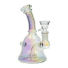 Piranha 6” Glass Bell Rig Electroplated Rainbow