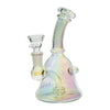Piranha 6” Glass Bell Rig Electroplated Rainbow