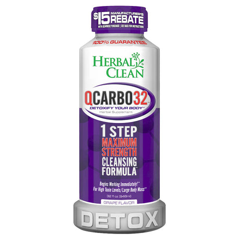 Herbal Clean QCarbo32 Detox Drink | 32oz - Slick Vapes