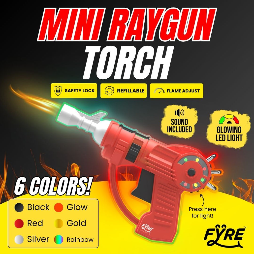 Refillable Raygun Mini Kitchen Torch With Lights + Sound (6-PACK WHOLESALE) - Slick Vapes