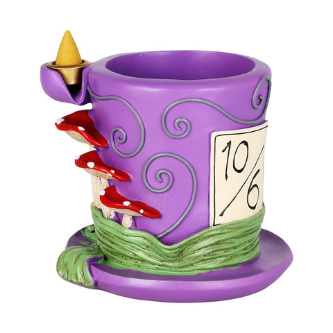 Mad Hatter Shroom Waterfall Backflow Polyresin Incense Burner - 4.75" x 5" - Slick Vapes