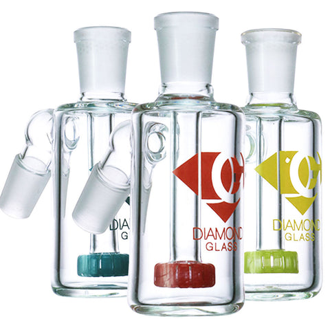 Diamond Glass Diamond Jewel Ashcatcher | 14mm Male - Slick Vapes