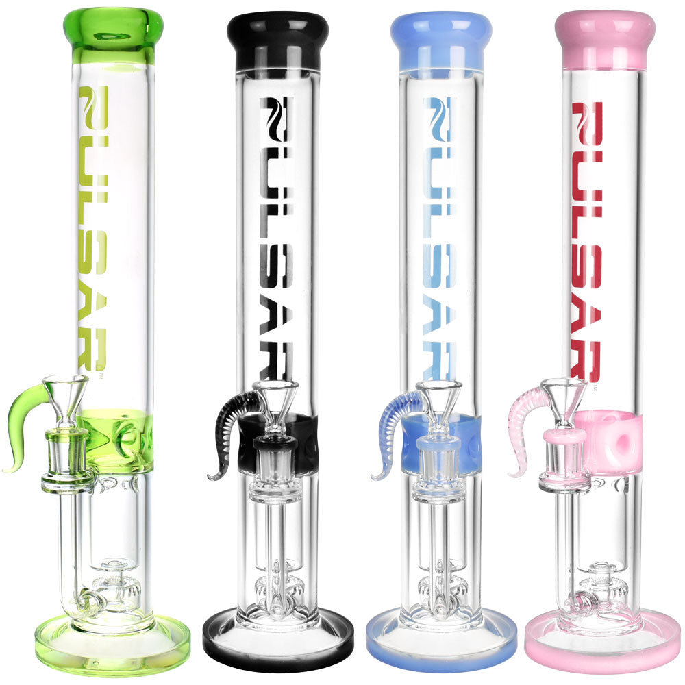 Pulsar Recycler Tube Water Pipe - 15"/14mm F/Colors Vary - Slick Vapes