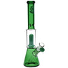 SeshGear Double Chamber Glass Beaker Water Pipe - 12" / 14mm F / Colors Vary - Slick Vapes