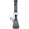 SeshGear Double Chamber Glass Beaker Water Pipe - 12" / 14mm F / Colors Vary - Slick Vapes