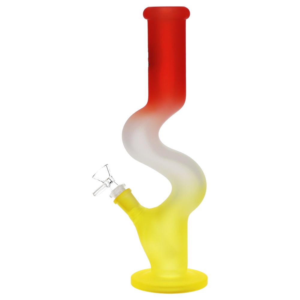 SeshGear Winding Path Ombre Glass Water Pipe - 12.75" / 14mm F / Colors Vary - Slick Vapes