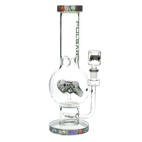 Pulsar Game Time Bubble Base Glass Water Pipe - 12.5" / 14mm F - Slick Vapes