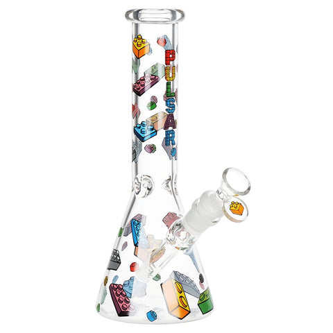 Pulsar Building Blocks Beaker Glass Water Pipe - 10" / 14mm F - Slick Vapes