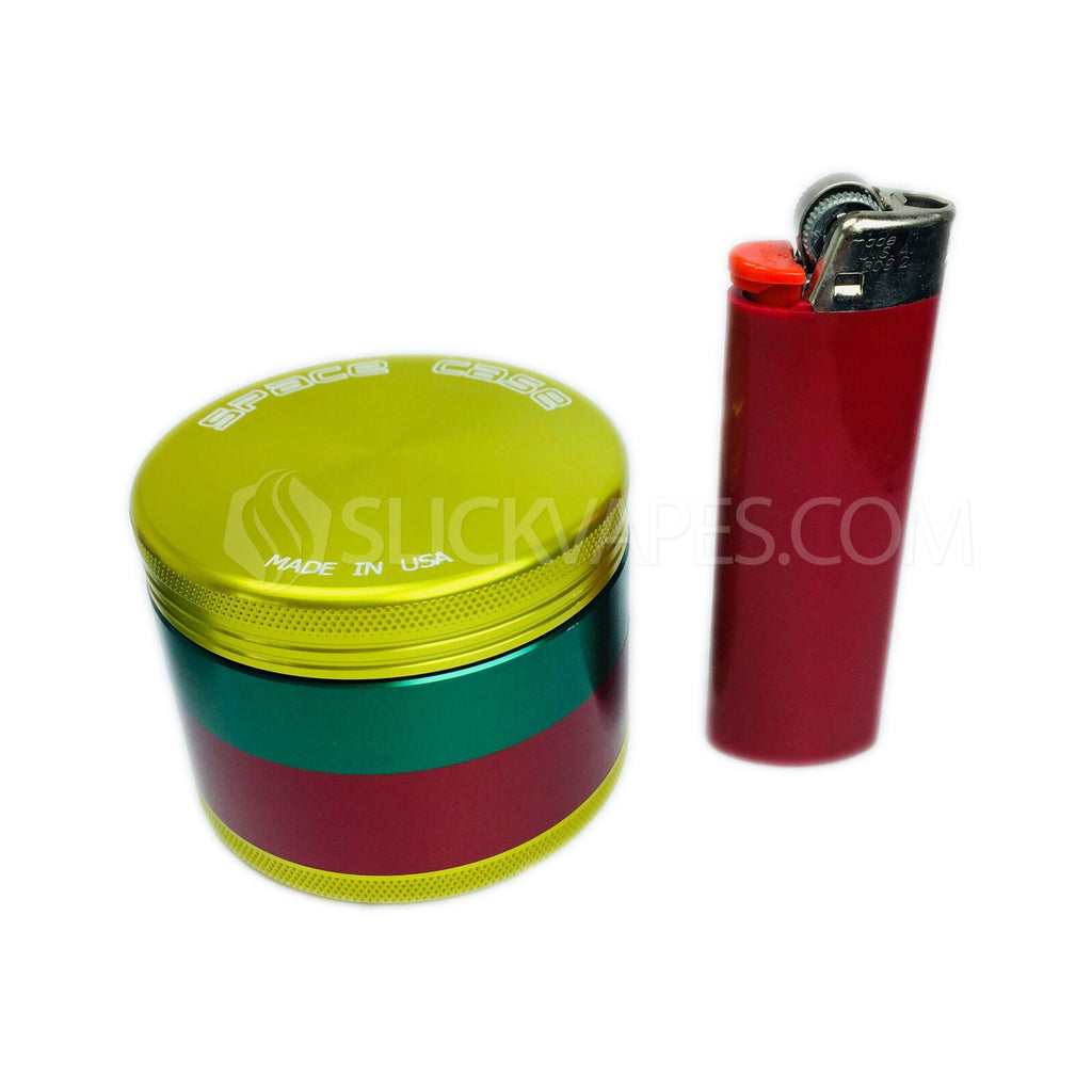 Space Case Grinders / Sifter 4 Piece (Medium 2.5") - Rasta